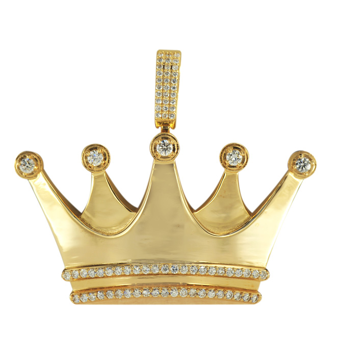 CJ11740 - Custom Diamond Crown Pendant